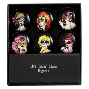 AUCTION PRICE👩🏻‍⚖️ SUGAR SKULL GIRLS GLASS MAGNETS